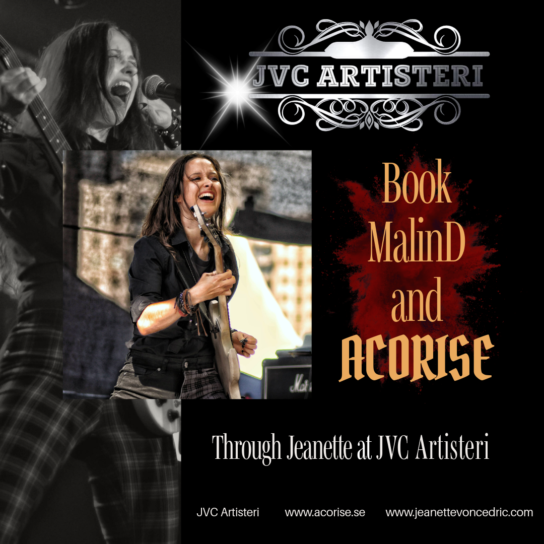 Book MalinD and ACORISE at JVC Artisteri The Swedish female fronted rock band ACORISE